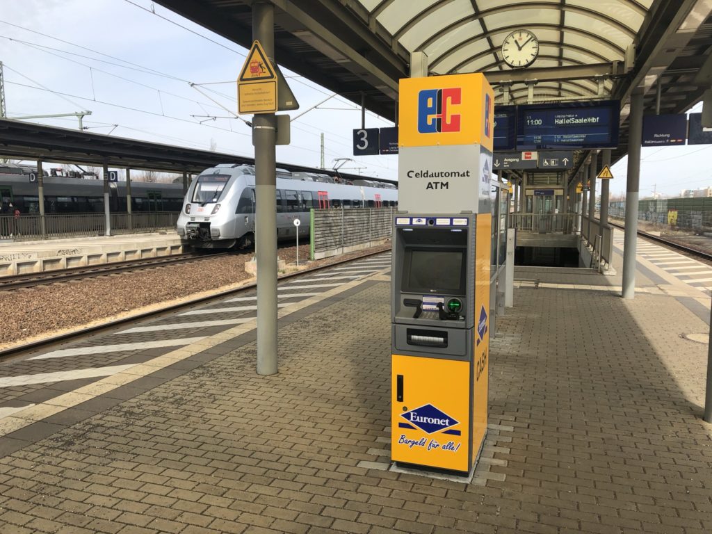 Abbildung - Euronet Geldautomat am S-Bahnhof Leipzig